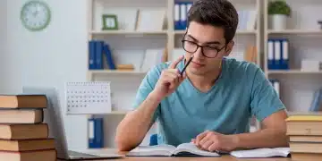 Student studying with a 3-month SAT/ACT plan