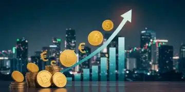 Dynamic visual of diverse investment assets and a rising financial graph, symbolizing lucrative opportunities.