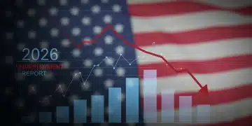 Graphic illustrating a 0.5% decrease in 2026 national unemployment rate, symbolizing economic recovery.