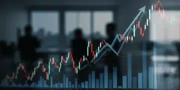 Financial graph showing rising corporate bond yields and strategic investment planning.