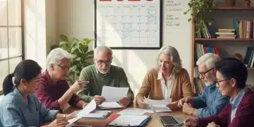 Seniors discussing Medicare Part D changes for 2026 with documents
