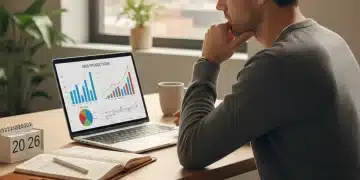 Person reviewing financial data on a laptop for 2026 planning