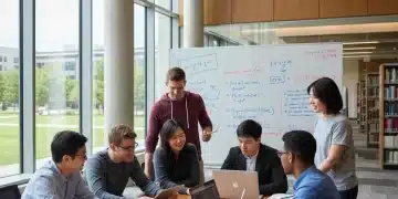 Students collaborating on a technology project, symbolizing future-proof education and in-demand skills.