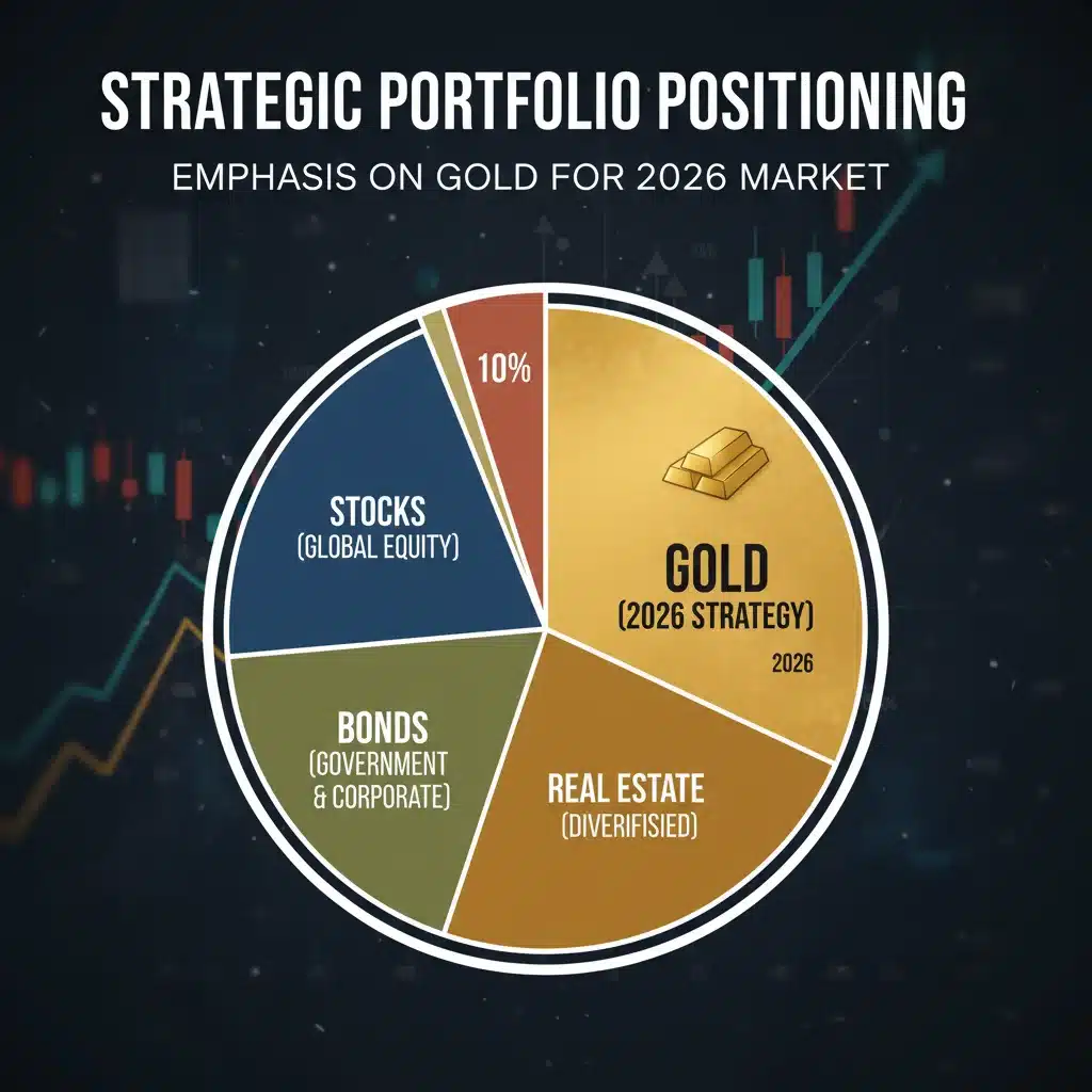 Diversified investment portfolio with gold allocation