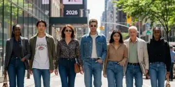 Mastering Denim: The 7 Essential Styles for Your American Wardrobe in 2026 Diverse individuals showcasing essential denim styles in an urban setting 2026