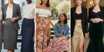 Women wearing essential skirt silhouettes, showcasing diverse styles for 2026 fashion