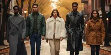 Fall 2026 Outerwear Report: The 5 Jacket Styles Selling Out in the US Diverse models showcasing five popular fall 2026 jacket styles in an urban autumn setting.