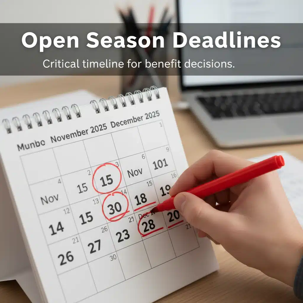 Highlighting key dates for federal benefits open season deadlines