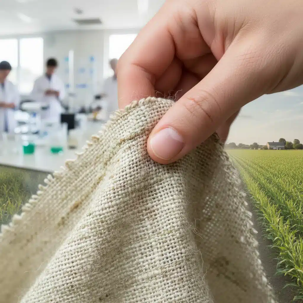 Innovative plant-based textile material close up