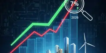 Financial chart showing rising interest rates and investment portfolio