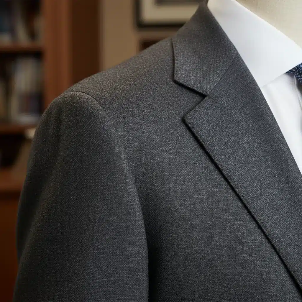 Detail of a structured, high-quality blazer, essential for power dressing