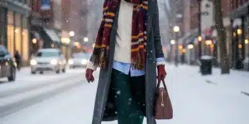 Master Winter Layering: 3 Techniques for 10+ Stylish Outfits Woman in stylish winter layers walking city street