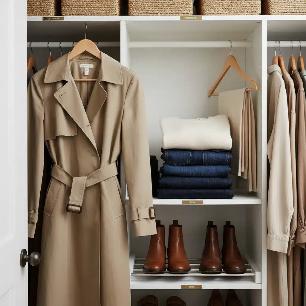 Organized closet with versatile fall wardrobe essentials